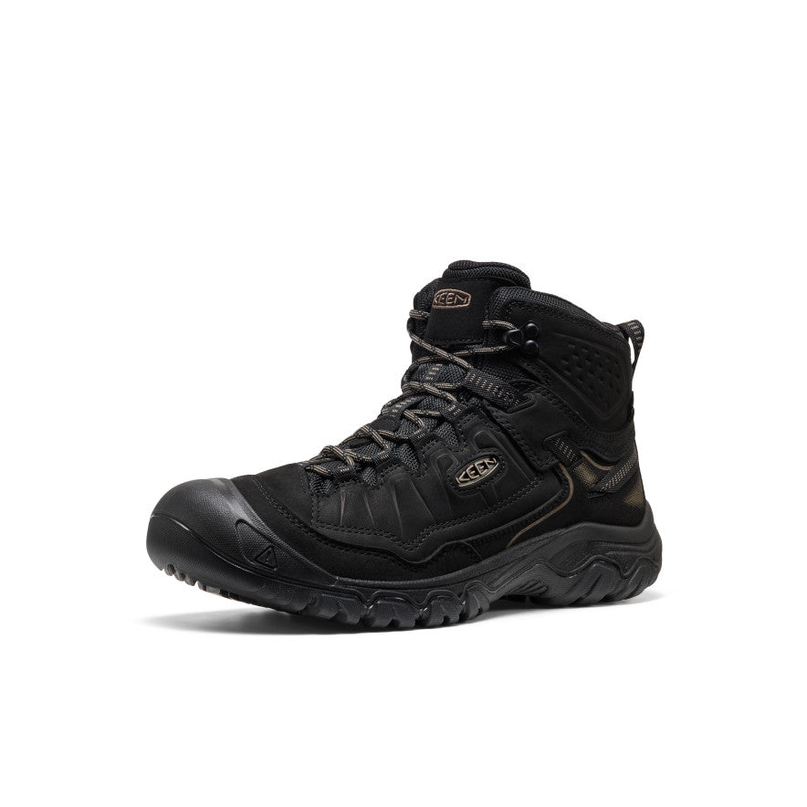 Men's Targhee IV Wide Waterproof Hiking Boot Triple Black - Image 3