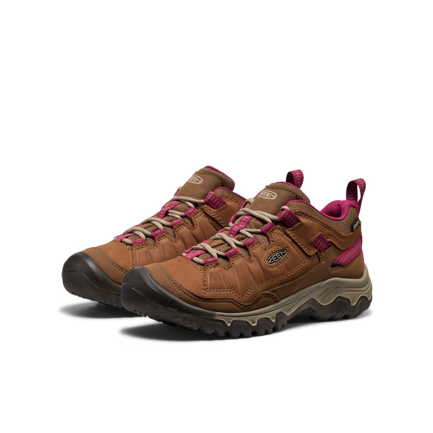 Women's Targhee IV Waterproof Hiking Shoe Bison/Beaujolais - Image 2