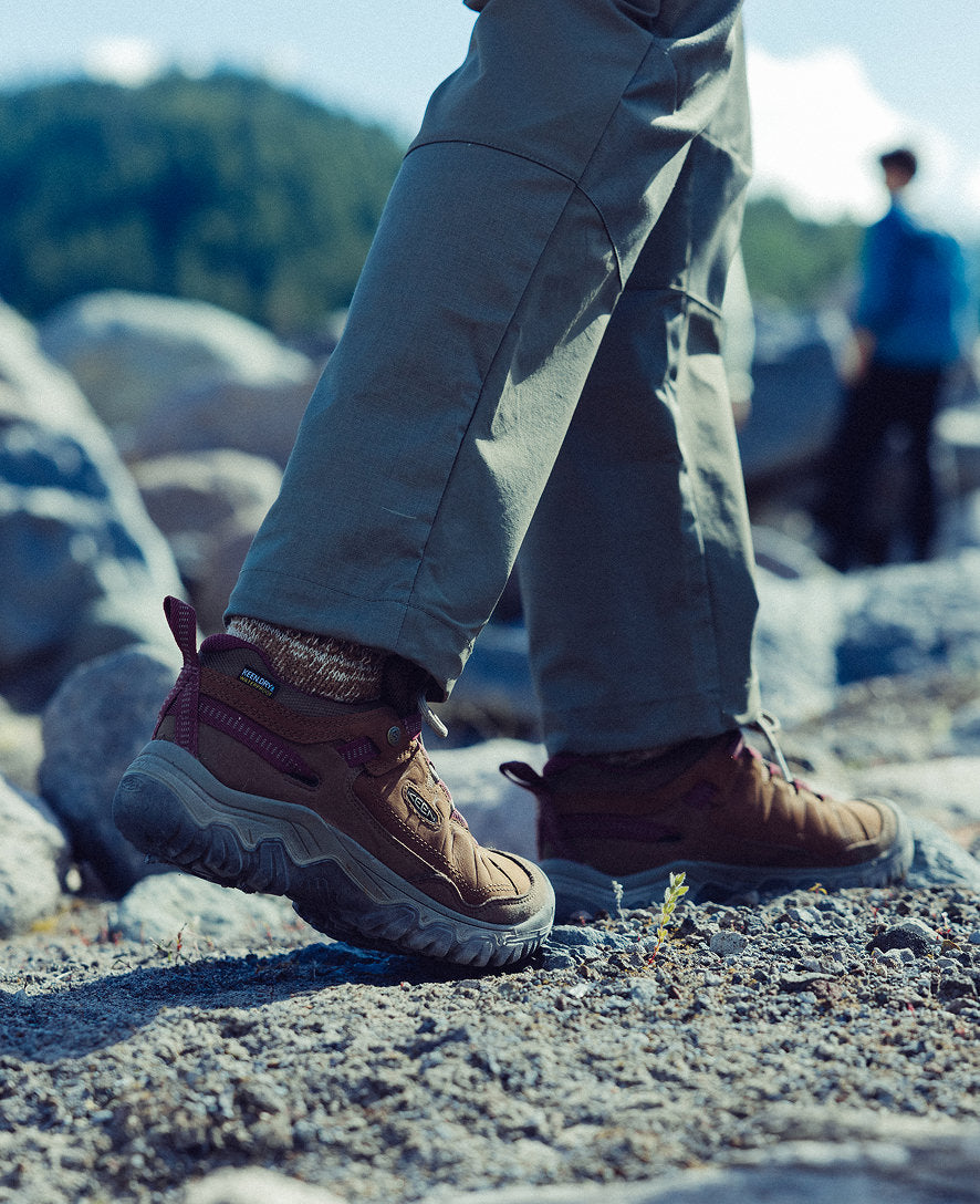 Women's Targhee IV Waterproof Hiking Shoe Bison/Beaujolais - Image 8