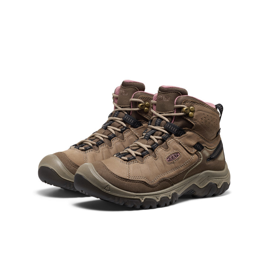 Women's Targhee IV Wide Waterproof Hiking Boot Brindle/Nostalgia Rose - Image 2