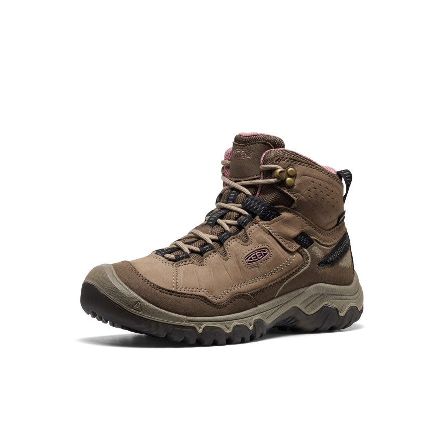 Women's Targhee IV Wide Waterproof Hiking Boot Brindle/Nostalgia Rose - Image 3
