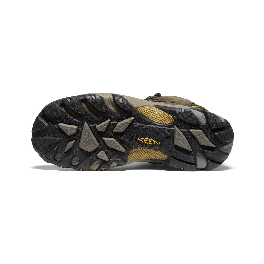 Men's Targhee II Mid Waterproof Hiking Boots Black Olive/Yellow - Image 4