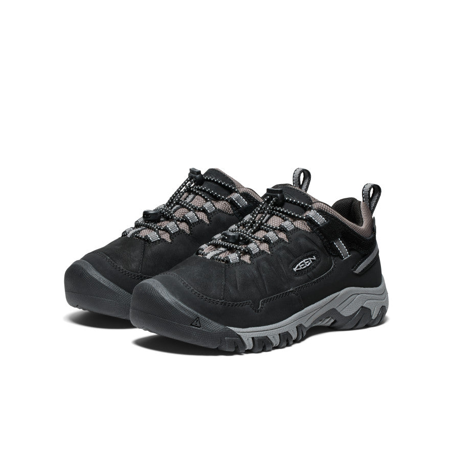 Big Kids' Targhee IV Waterproof Hiking Shoe Black/Steel Grey - Image 2