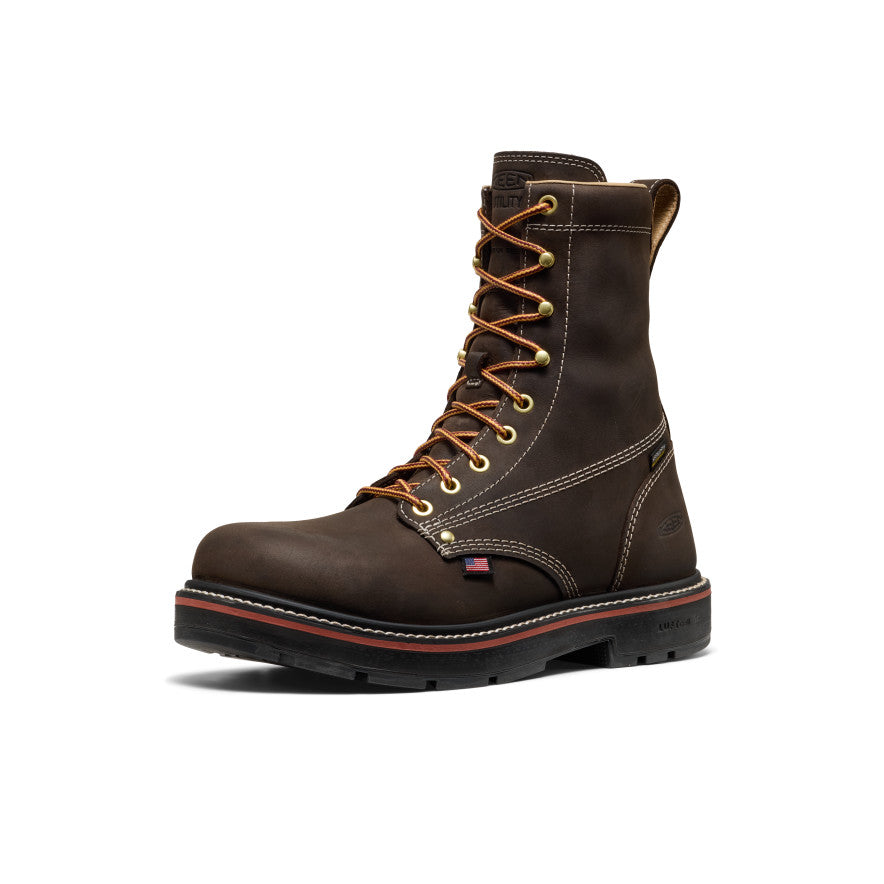 Men's Liberty 8" Waterproof 90?? Heel Boot (Carbon Toe) Coffee Bean/Black - Image 3