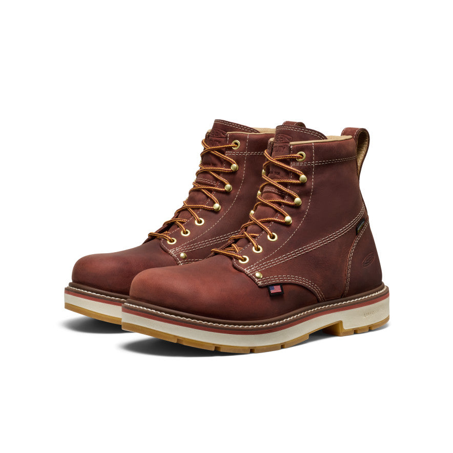 Men's Liberty 6" Waterproof 90?? Heel Boot (Carbon Toe) Bombay Brown/Gum - Image 2