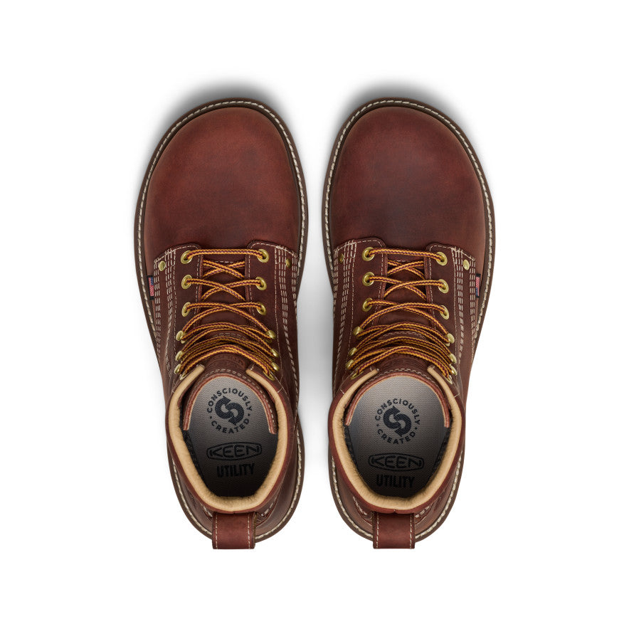 Men's Liberty 6" Waterproof 90?? Heel Boot (Carbon Toe) Bombay Brown/Gum - Image 4