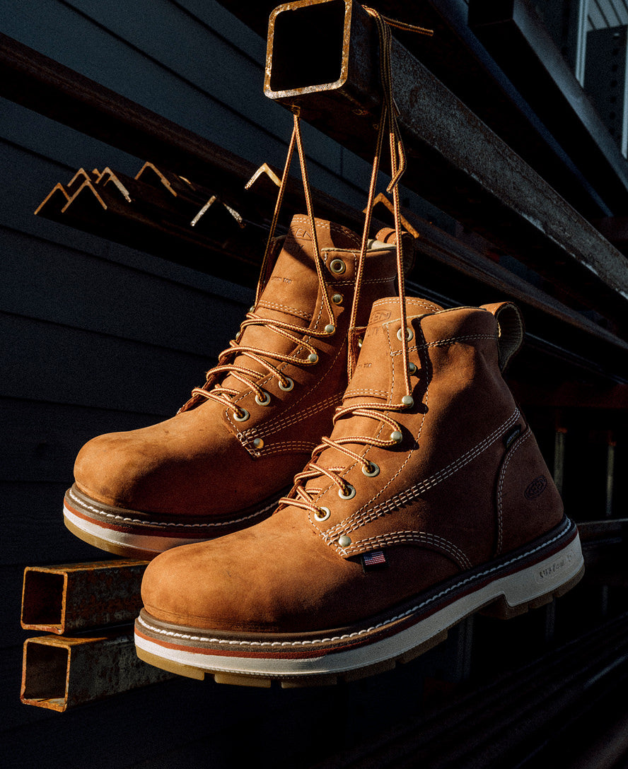 Men's Liberty 6" Waterproof 90?? Heel Boot (Carbon Toe) Bombay Brown/Gum - Image 8