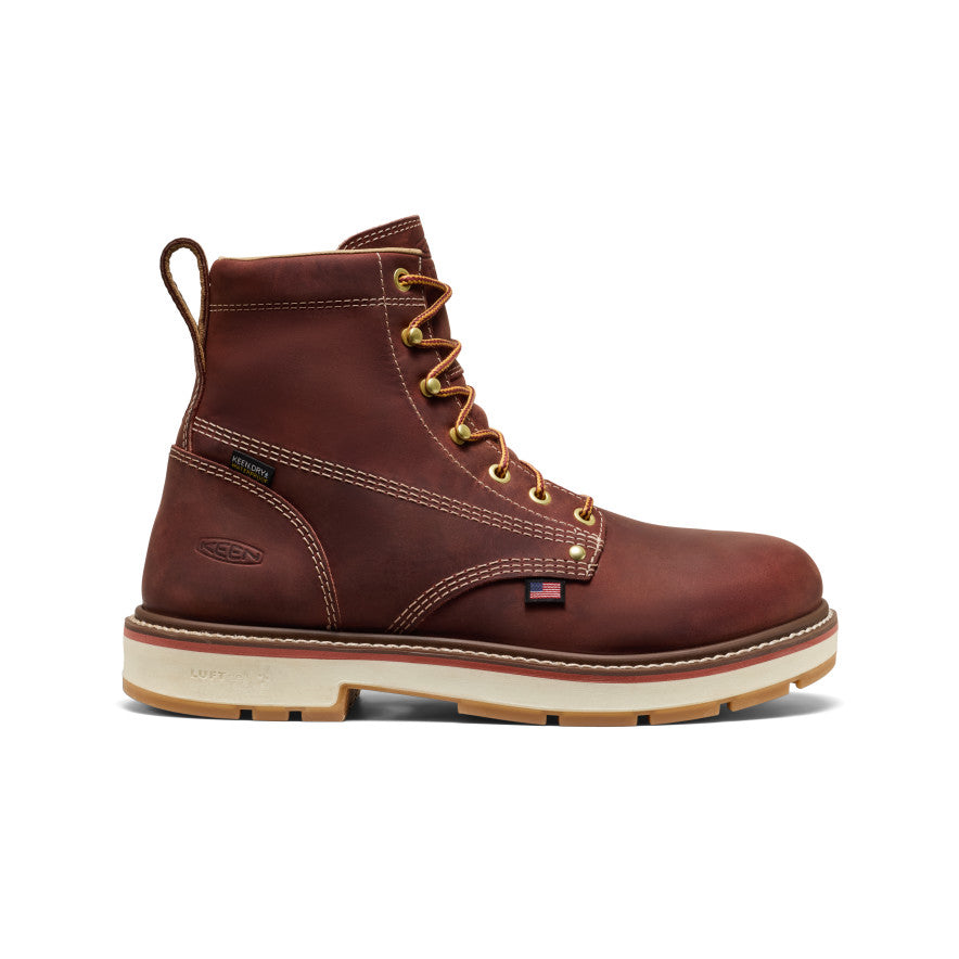 Men's Liberty 6" Waterproof 90?? Heel Boot (Soft Toe) Bombay Brown/Gum