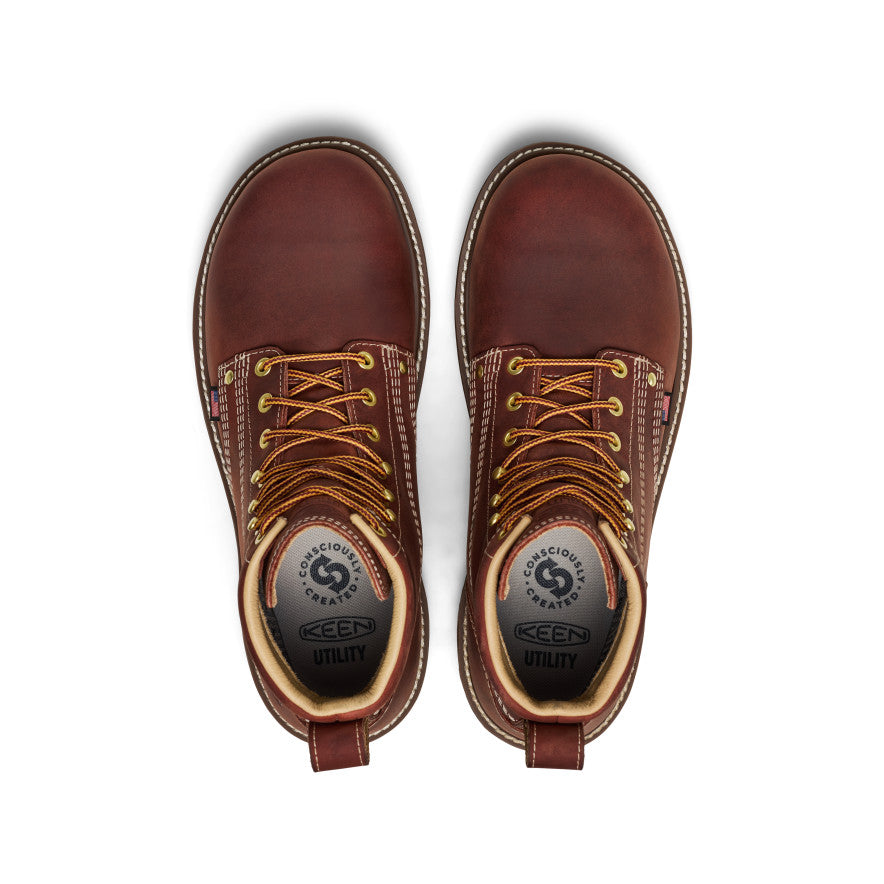 Men's Liberty 6" Waterproof 90?? Heel Boot (Soft Toe) Bombay Brown/Gum - Image 4
