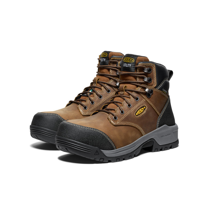 Men's CSA Evanston 6" Waterproof Boot (Carbon Toe) Bison/Black - Image 2