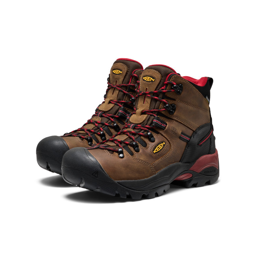 Men's Pittsburgh Energy 6" Waterproof Boot (Carbon Toe) Bison/Black - Image 2