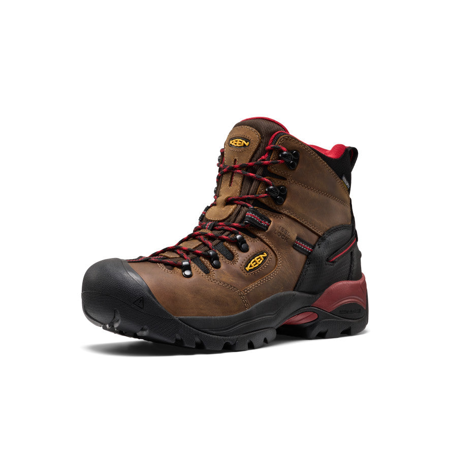 Men's Pittsburgh Energy 6" Waterproof Boot (Carbon Toe) Bison/Black - Image 3