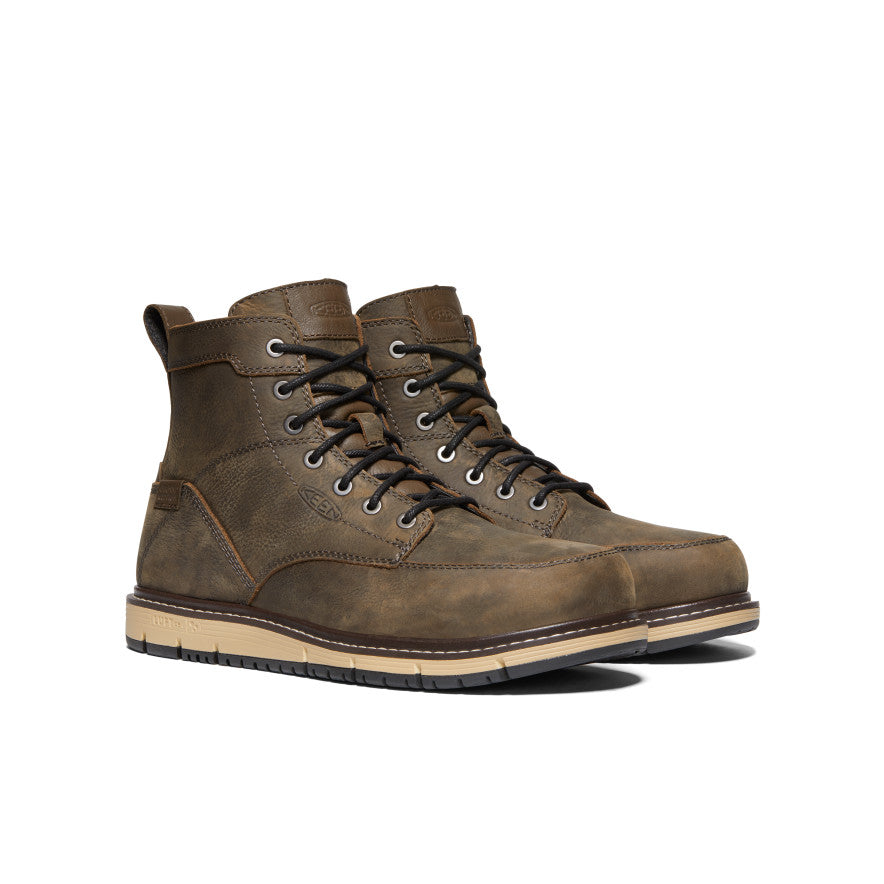 Men's San Jose 6" Waterproof Boot (Aluminum Toe) Cascade Brown/Black - Image 2