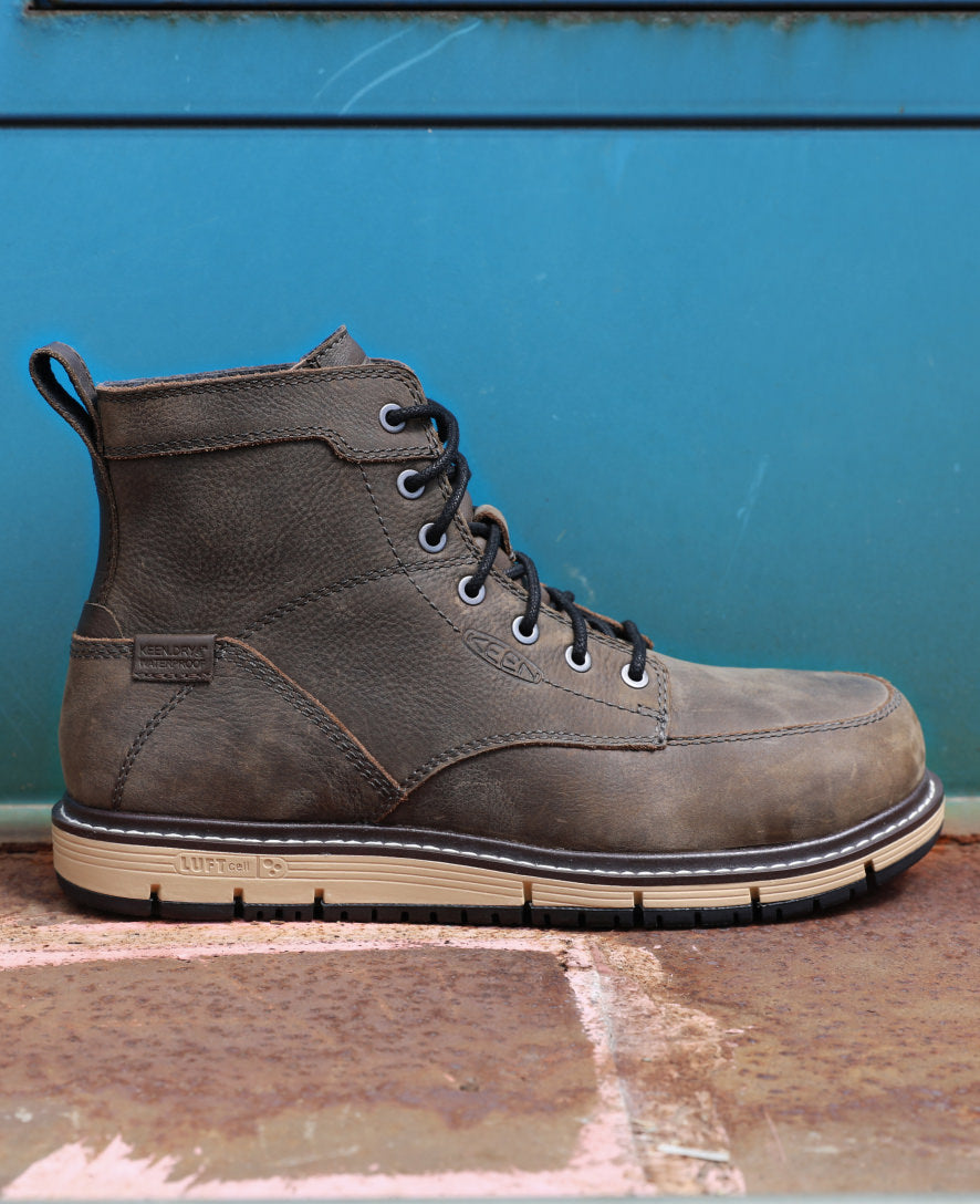 Men's San Jose 6" Waterproof Boot (Aluminum Toe) Cascade Brown/Black - Image 8