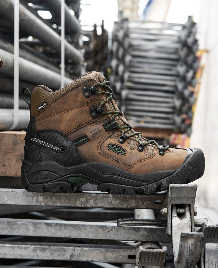 Men's Pittsburgh Energy 6" Waterproof Boot (Carbon Toe) Cascade Brown/Greener Pastures - Image 7