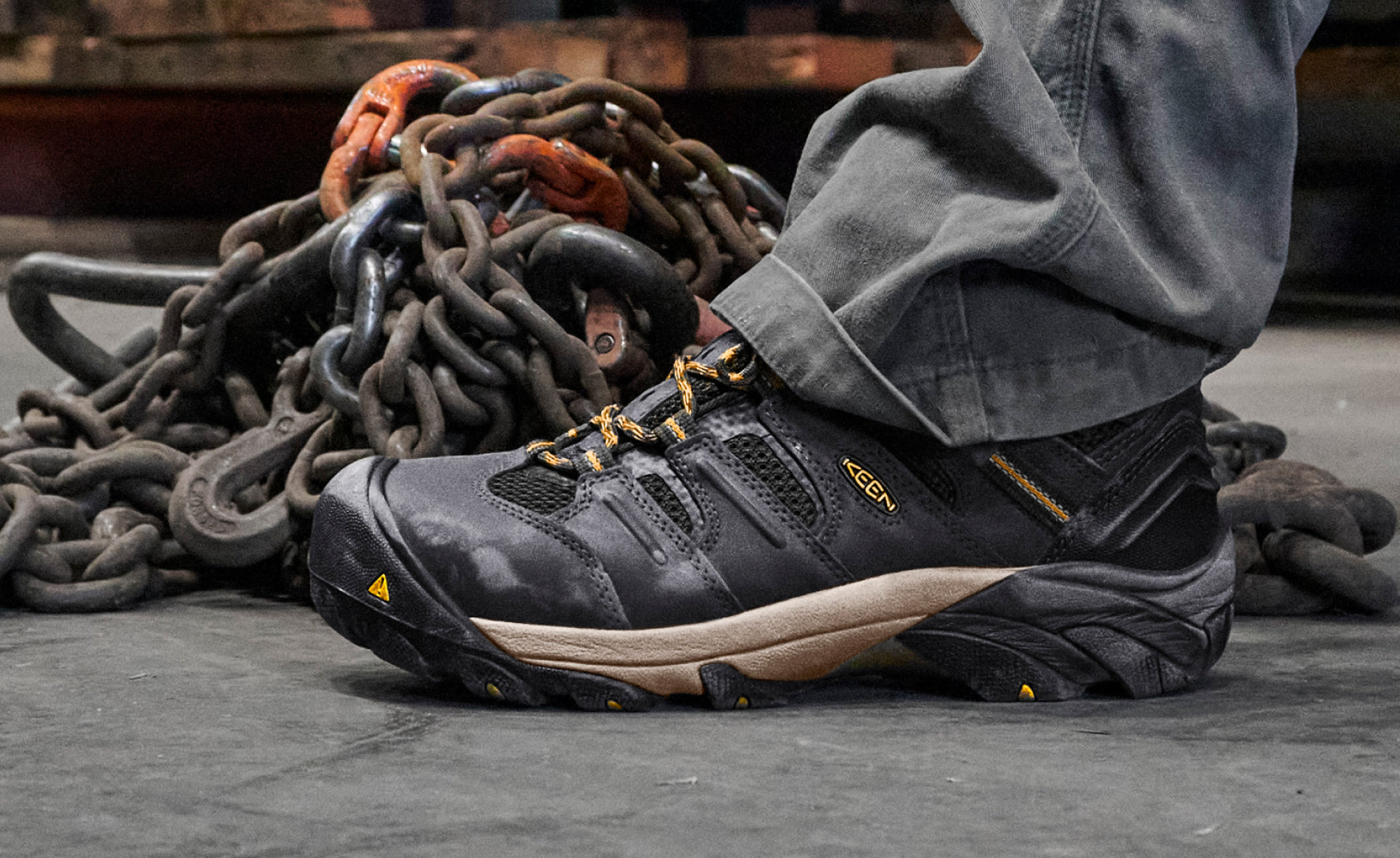 Men's Lansing Mid Waterproof (Steel Toe) Raven/Tawny Olive - Image 5