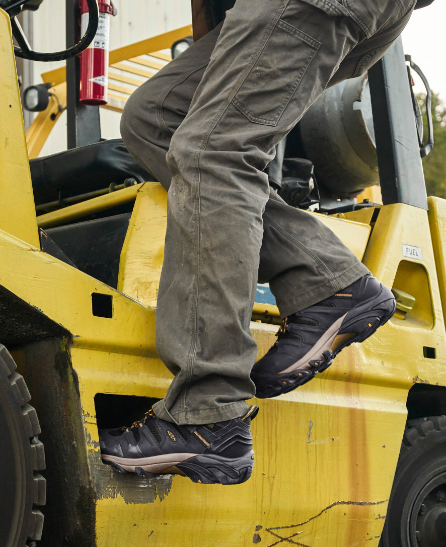 Men's Lansing Mid Waterproof (Steel Toe) Raven/Tawny Olive - Image 6