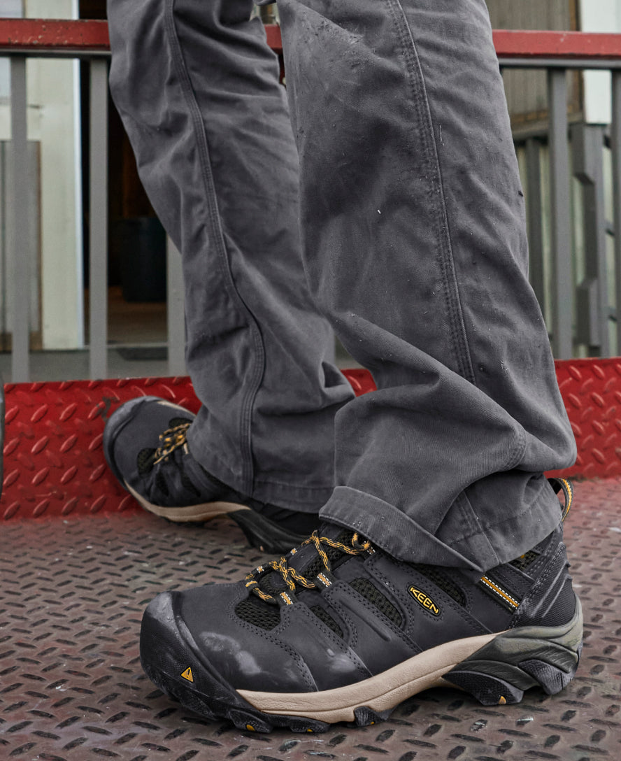 Men's Lansing Mid Waterproof (Steel Toe) Raven/Tawny Olive - Image 7
