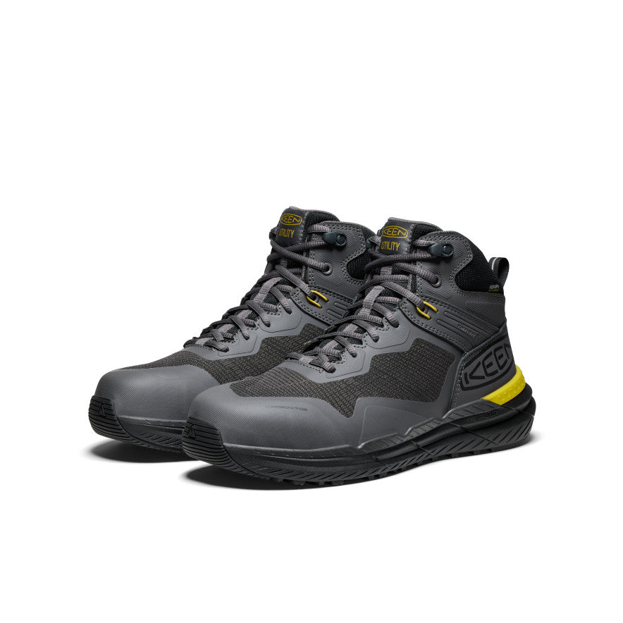 Men's Synchro Waterproof Work Boot (Carbon Toe) Magnet/Black - Image 2