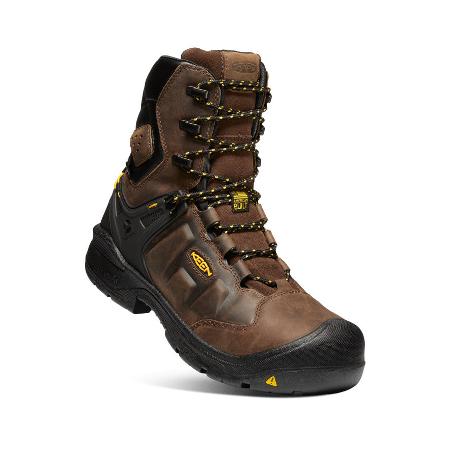 Men's Dover 8" Waterproof Boot (Carbon Toe) Dark Earth/Black - Image 3