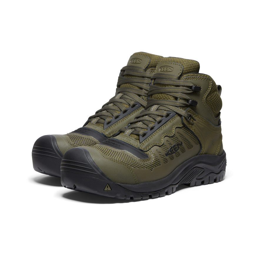 Men's Reno Mid Waterproof (Carbon Toe) Dark Olive/Black - Image 2