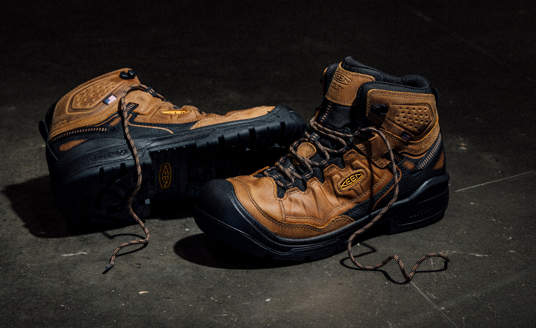 Men's Targhee IV Waterproof Work Boot (Soft Toe) Belgian/Black - Image 7