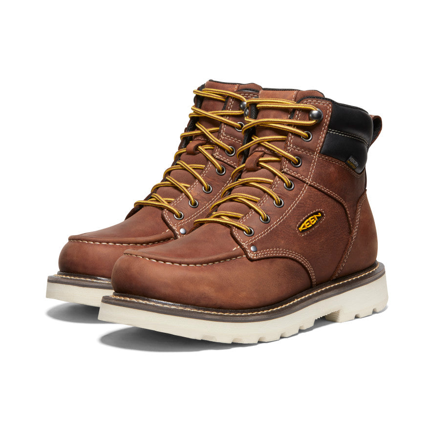 Men's Cincinnati 6" Waterproof 90?? Heel Boot (Soft Toe) Tuscan Red/Sandshell - Image 2