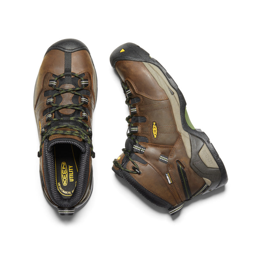 Men's Detroit XT Waterproof Boot (Steel Toe) Cascade Brown/Bronze Green - Image 4