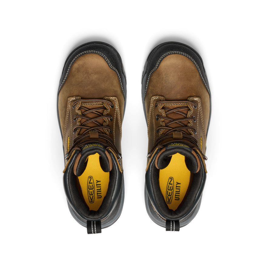 Men's Evanston 6" Waterproof Boot (Soft Toe) Bison/Black - Image 4