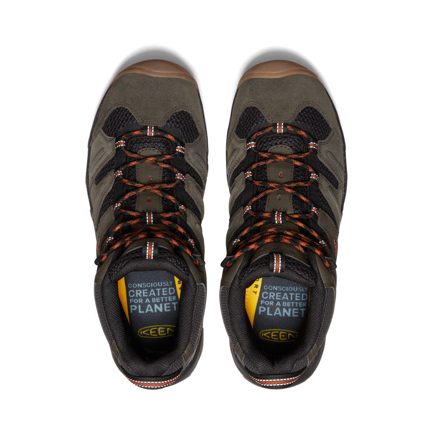 Men's Headout Waterproof Hiking Boot Black Olive/Fossil Orange - Image 4