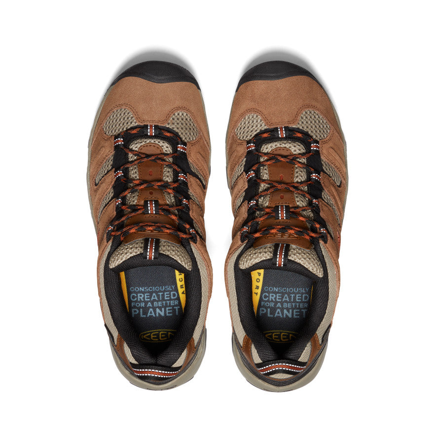 Men's Headout Waterproof Hiking Shoe Bison/Fossil Orange - Image 4
