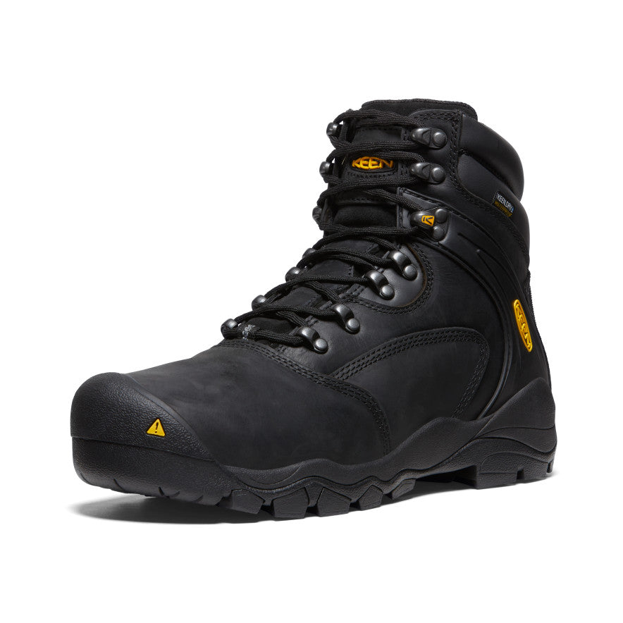 Men's Louisville 6" Waterproof Boot (Steel Toe) Black - Image 3