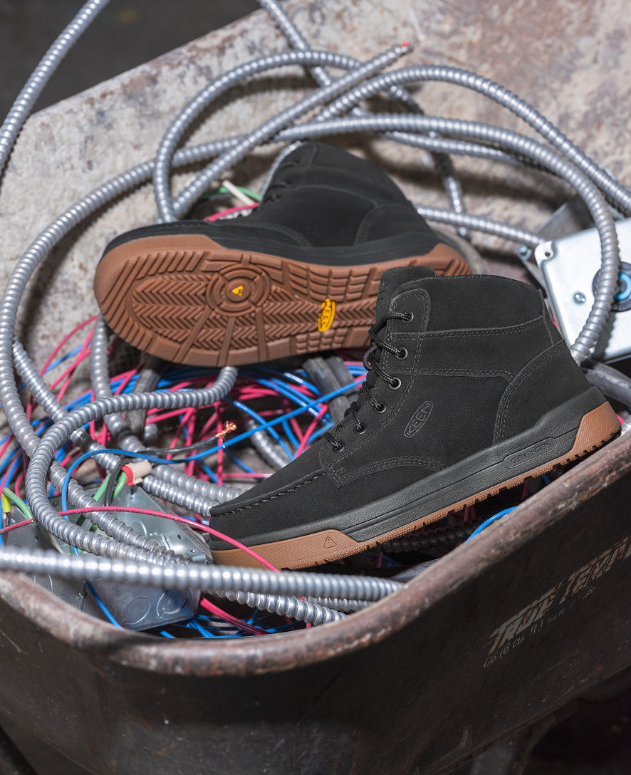 Men's Gibson Boot (Soft Toe) Black/Gum - Image 9