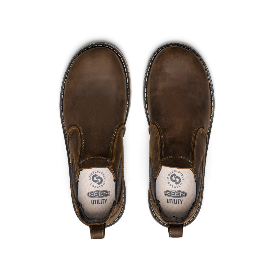 Men's San Jose Chelsea 90?? Heel Boot (Aluminum Toe) Cascade Brown/Gum - Image 4