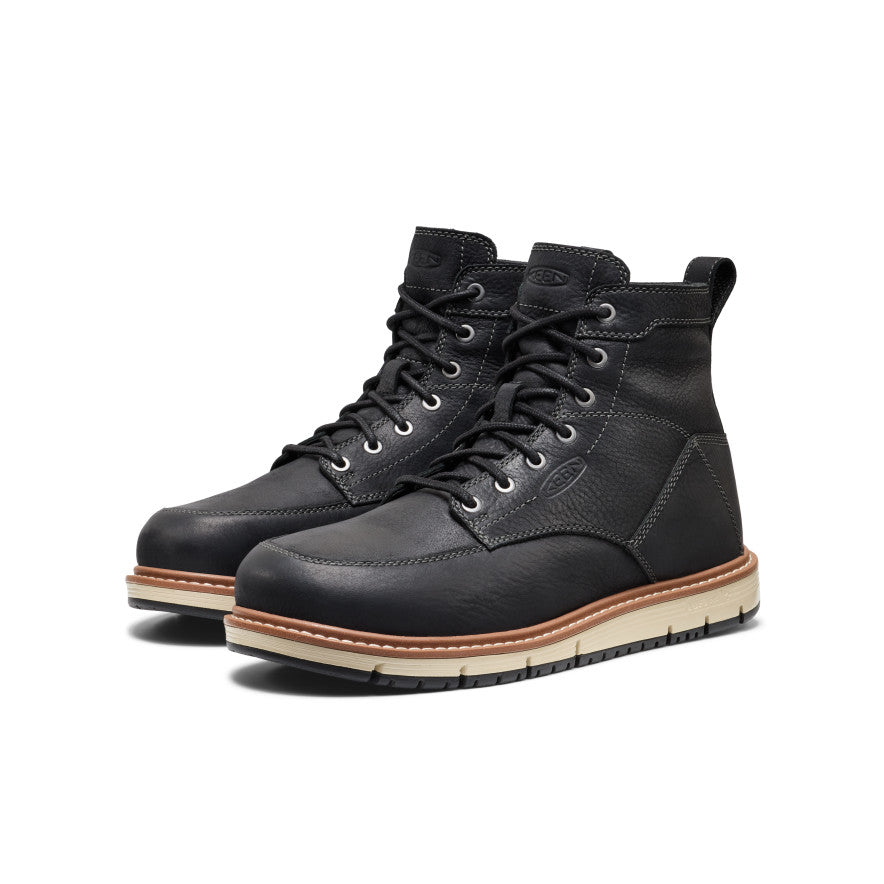 Men's San Jose 6" Boot (Aluminum Toe) Black/Caramel Cafe - Image 2