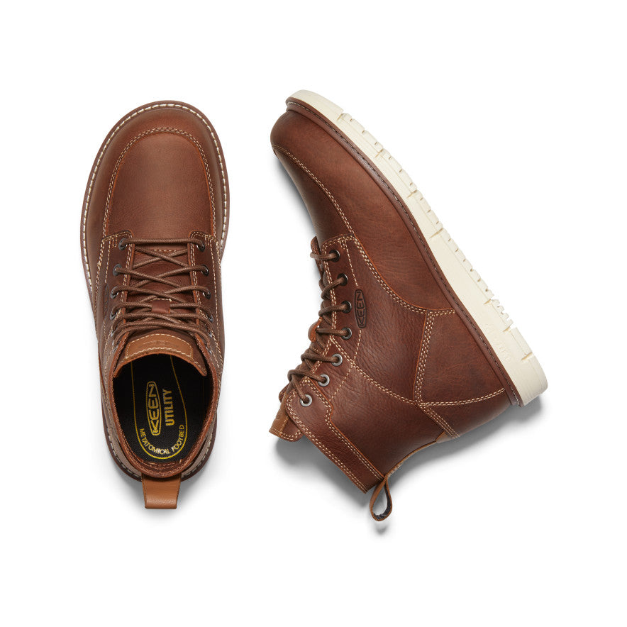 Men's San Jose 6" Boot (Soft Toe) Gingerbread/Off White - Image 4