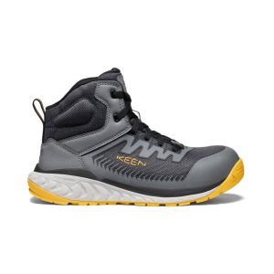Men's Arvada Mid Work Sneaker (Carbon Toe) Black/Keen Yellow