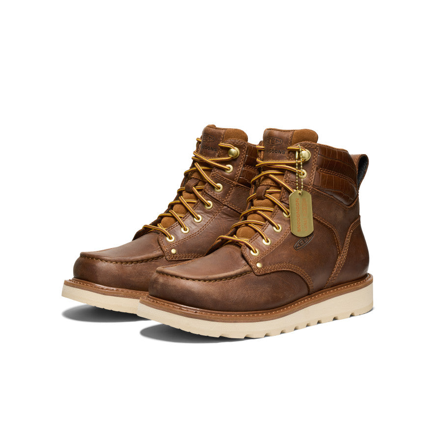 Men's Cincinnati 6" Boot (Soft Toe) x Noon Goons Leather Brown/Off White - Image 2