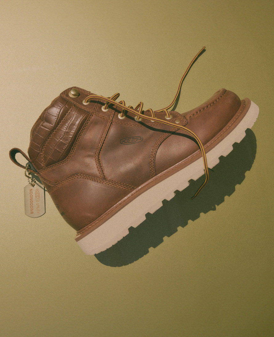 Men's Cincinnati 6" Boot (Soft Toe) x Noon Goons Leather Brown/Off White - Image 9