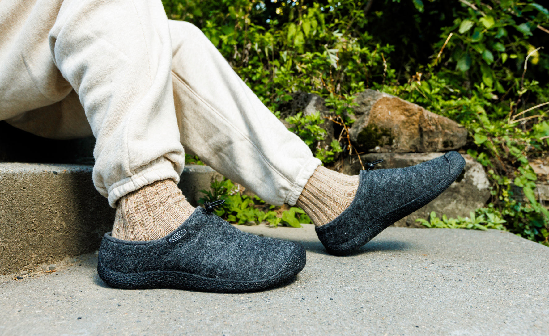 Men's Howser III Slide Charcoal Grey Felt/Black - Image 6