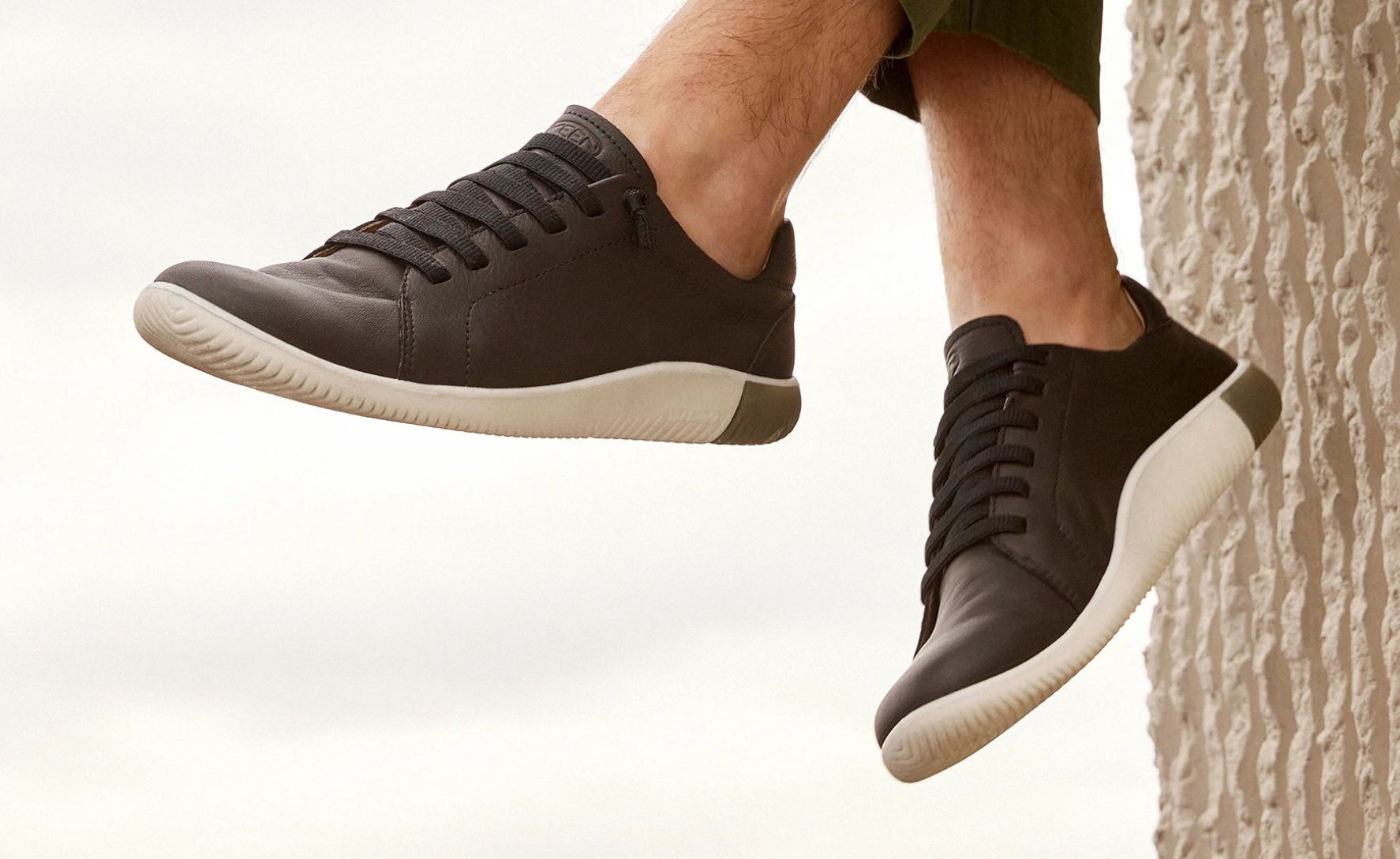 Men's KNX Leather Sneaker Black/Star White - Image 7