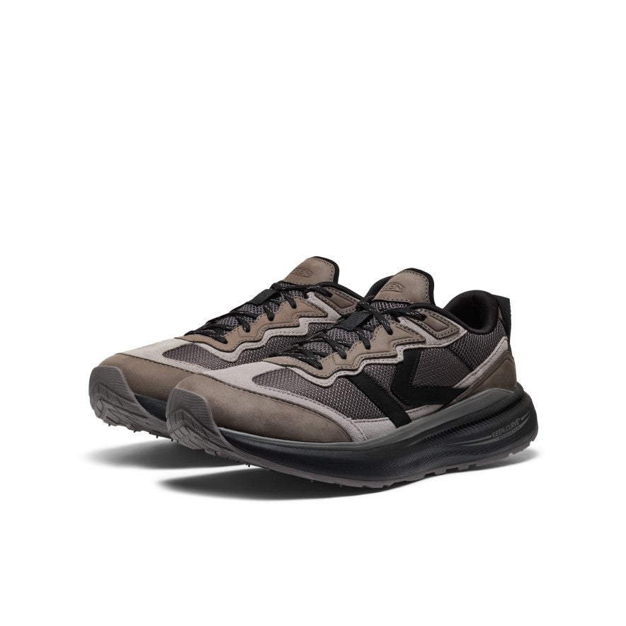 Men's WK500 Leather Walking Shoe Steel Grey/Black - Image 2