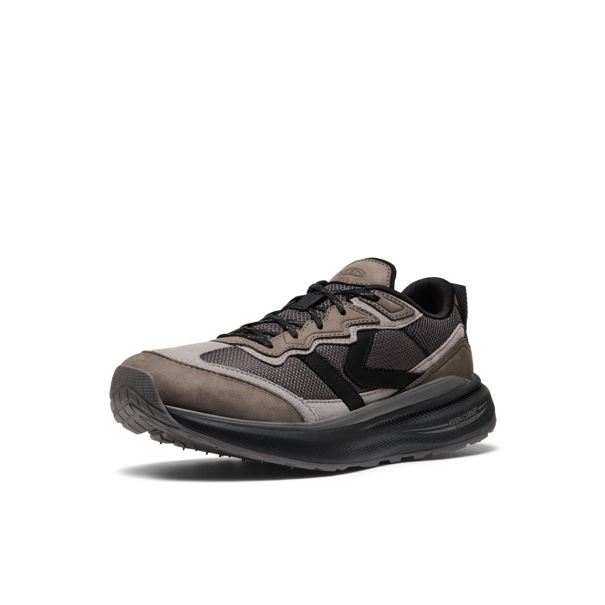 Men's WK500 Leather Walking Shoe Steel Grey/Black - Image 3