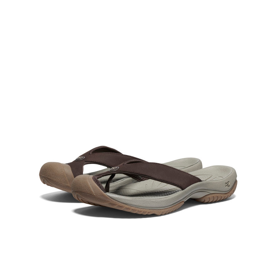 Men's Waimea Leather Flip-Flop Java/Plaza Taupe - Image 2