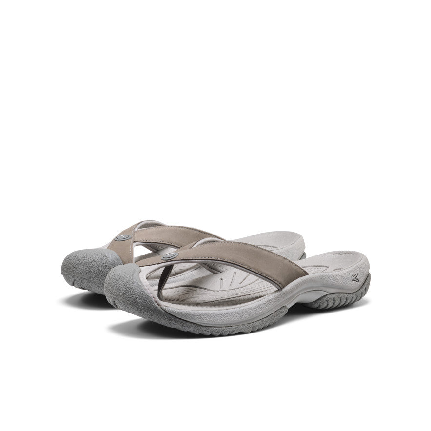 Men's Waimea Leather Flip-Flop Monochrome/Steel Grey - Image 2