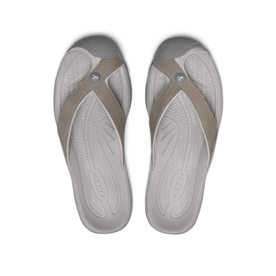 Men's Waimea Leather Flip-Flop Monochrome/Steel Grey - Image 4