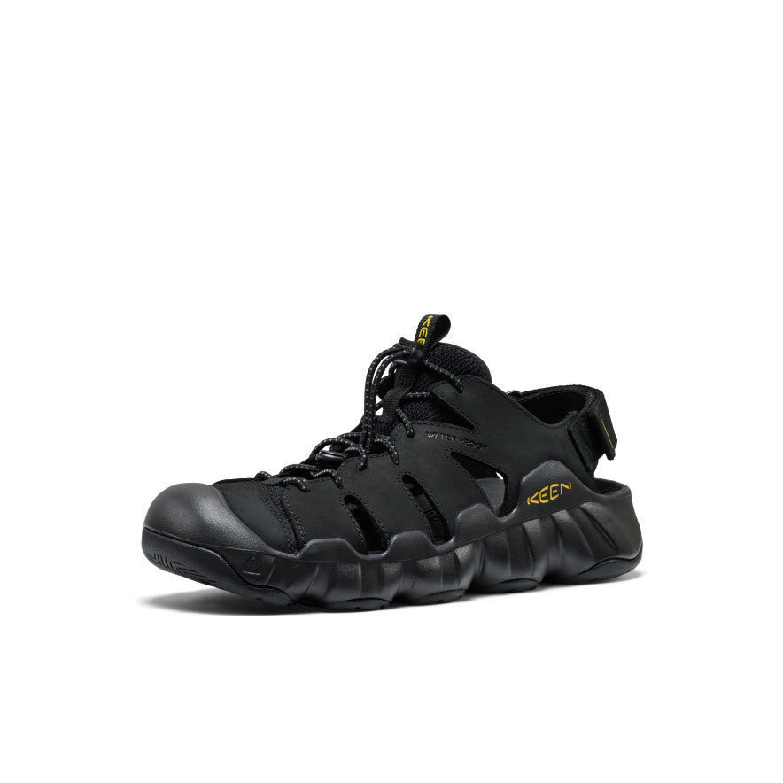 Men's Hyperport Fisherman Leather Sandal Black/Keen Yellow - Image 3