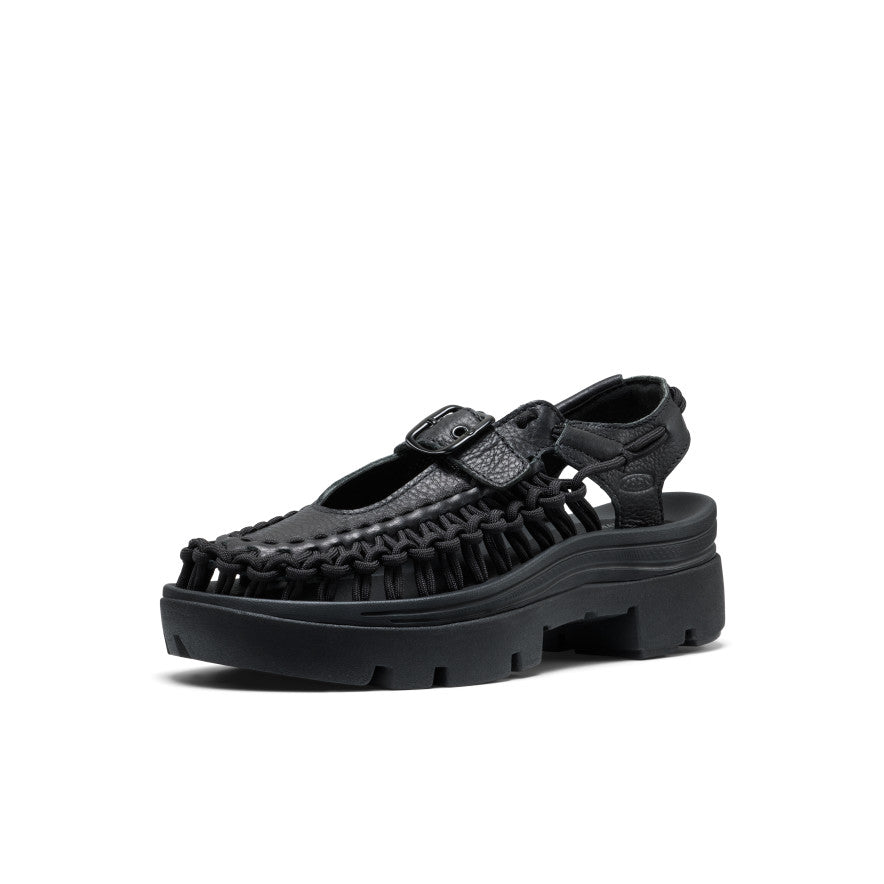 All Gender UNEEK PLT Mary Jane Sneaker Black Smooth Lea - Image 3