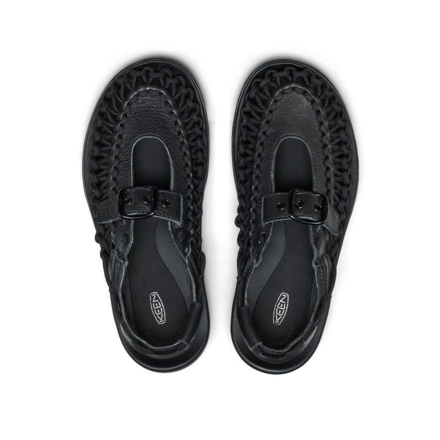 All Gender UNEEK PLT Mary Jane Sneaker Black Smooth Lea - Image 4