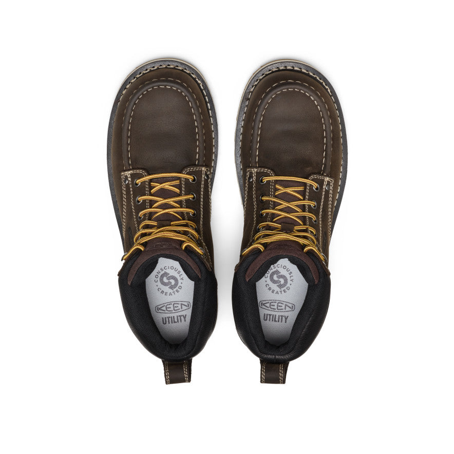 Men's Cincinnati 6" Waterproof Boot (Carbon Toe) Dark Chocolate/Sandshell - Image 4